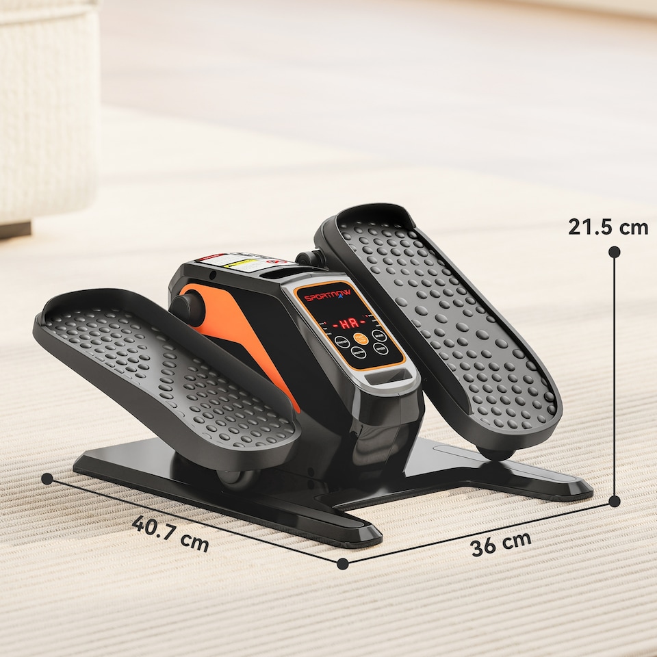 image 1 of SPORTNOW Under Desk Elliptical Machine for Home, Seated Pedal Exerciser