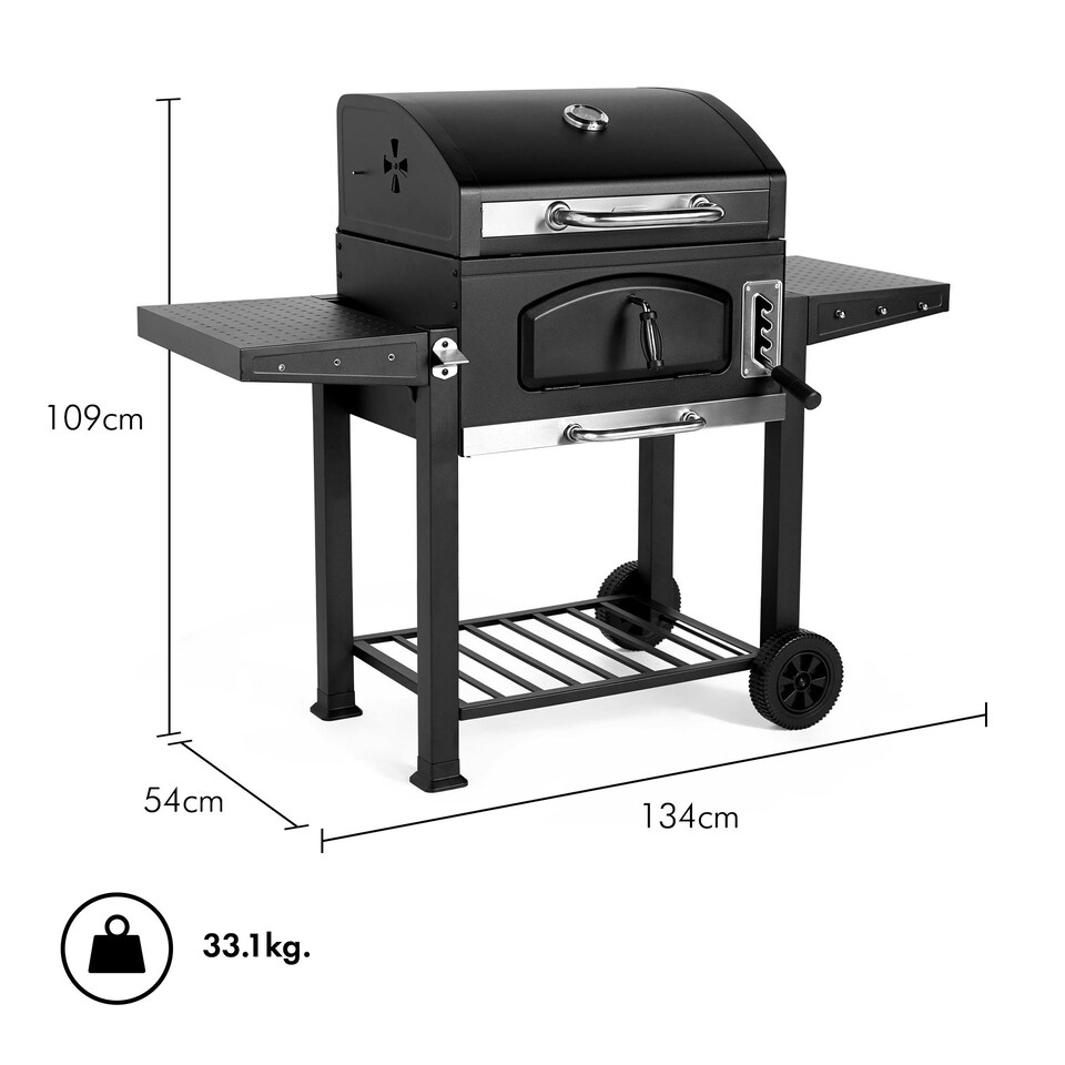 image 1 of VonHaus Charcoal BBQ XL Portable Barbecue