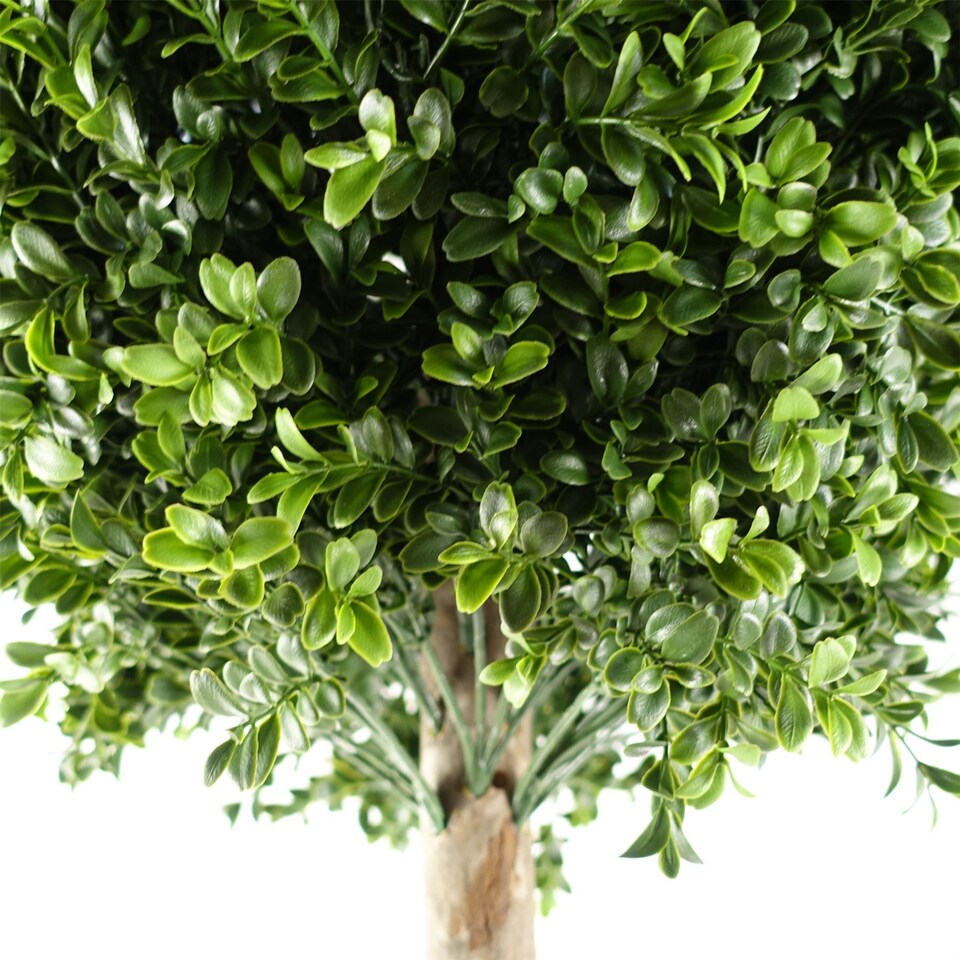 image 1 of 140cm Buxus Ball Artificial Tree UV Resistant Outdoor Topiary | Green | 4ft