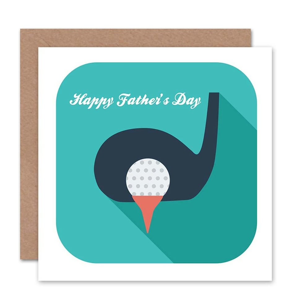 image 1 of Golf Tee Shot Golfing For Dad Fathers Day Card