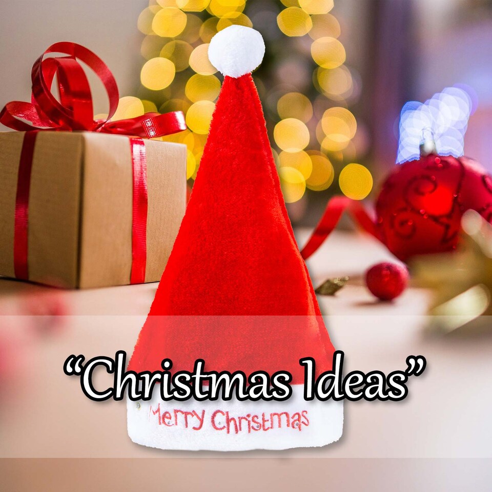 image 1 of vfm-estore Christmas Light-Up Merry Xmas Hat - Red, 30cm x 40cm