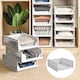 image 2 of Living and Home Foldable Plastic Storage Drawer Basket 20L - Off White | White | 1