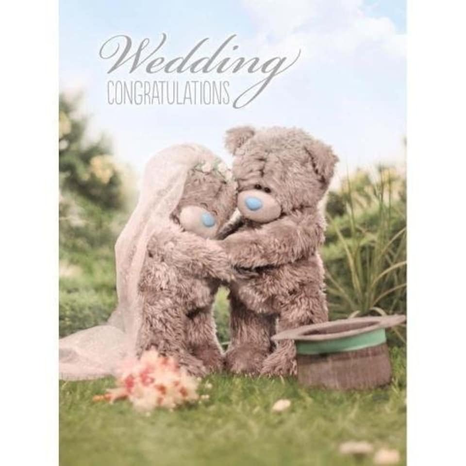 image 1 of Wedding Congratulations Large Me to You Bear Card