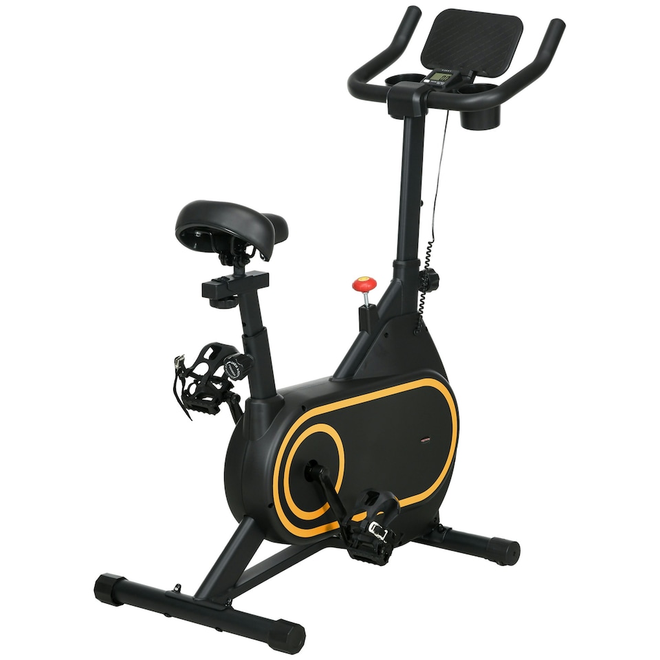image 1 of SPORTNOW Exercise Bike, Stationary Bike w/ LCD Display for Home Cardio Workout