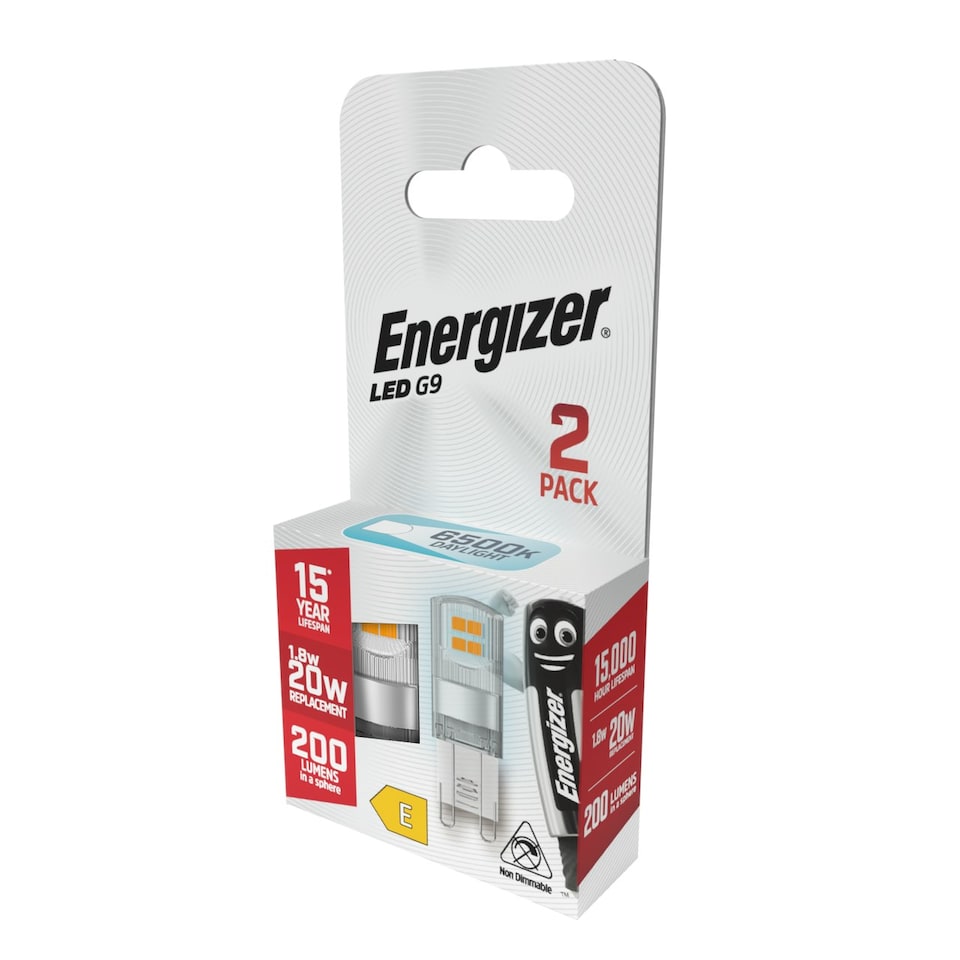 image 1 of Energizer LED G9 200lm 1.8W 6500K (Daylight) Light Bulb - Pack of 6