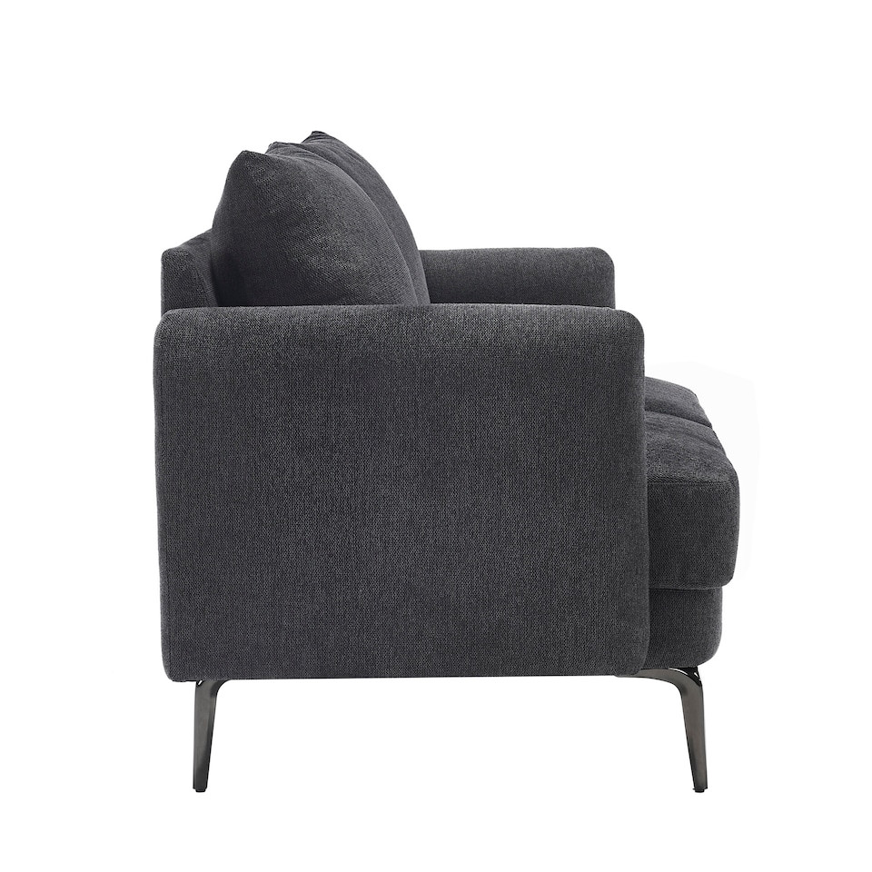 image 1 of Sofia 2 Seater Fabric Scandi Style Sofa | Grey | Grey