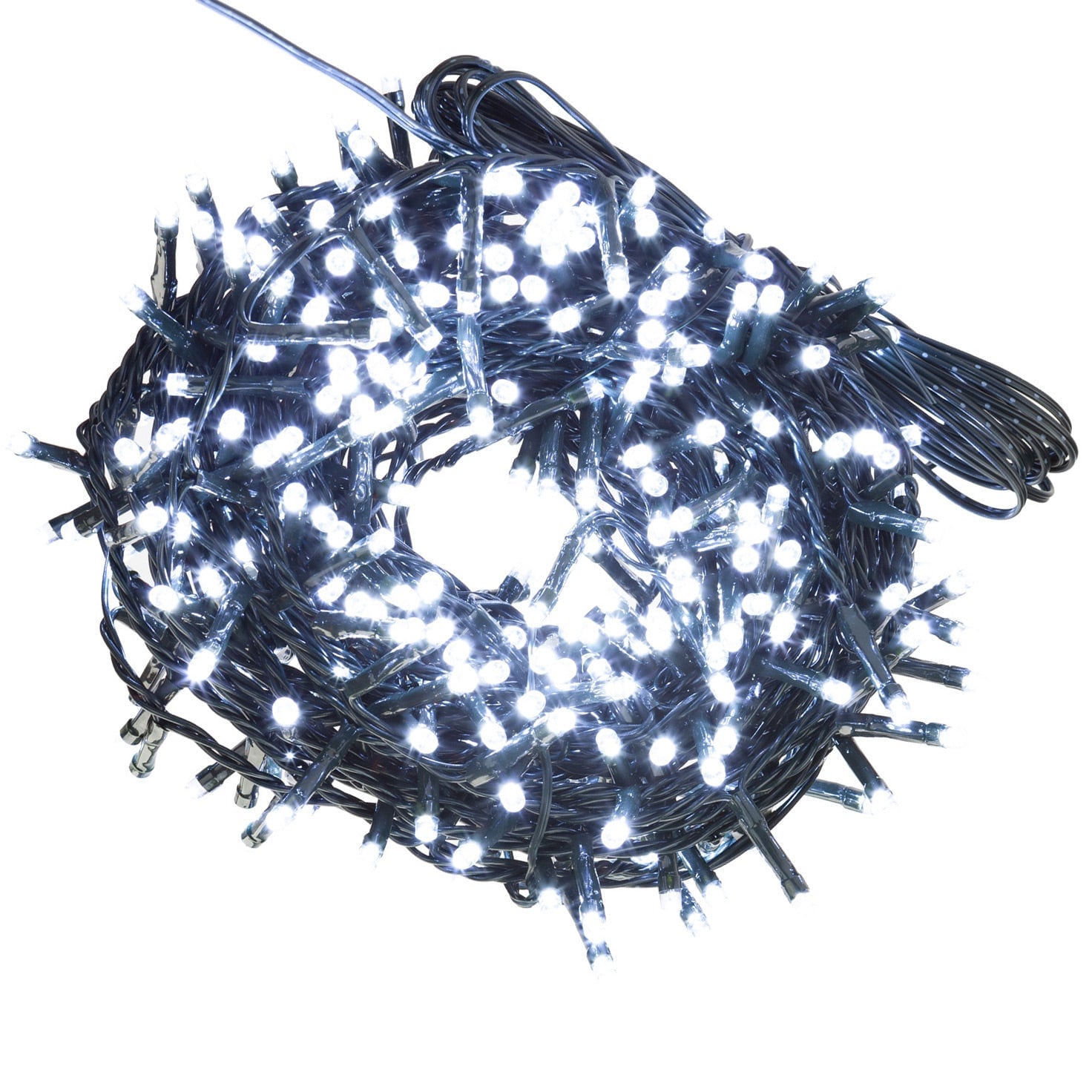 PMS 600 LED Christmas Lights 18m - Cool White Fairy String, Mains Operated