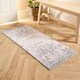 image 2 of OHS Flat Vintage Washed Carpet Floor Rug Runner, 50x120cm - Grey