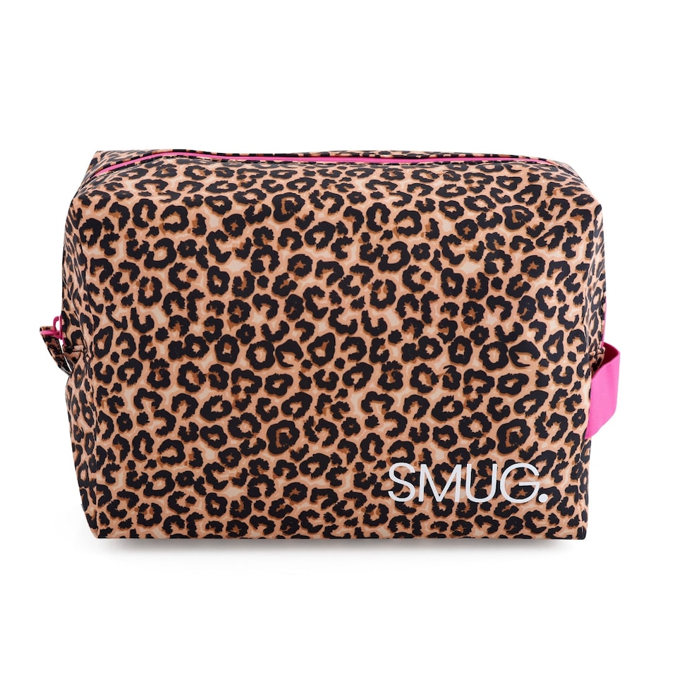 image 1 of SMUG Wash Bag - Leopard Print