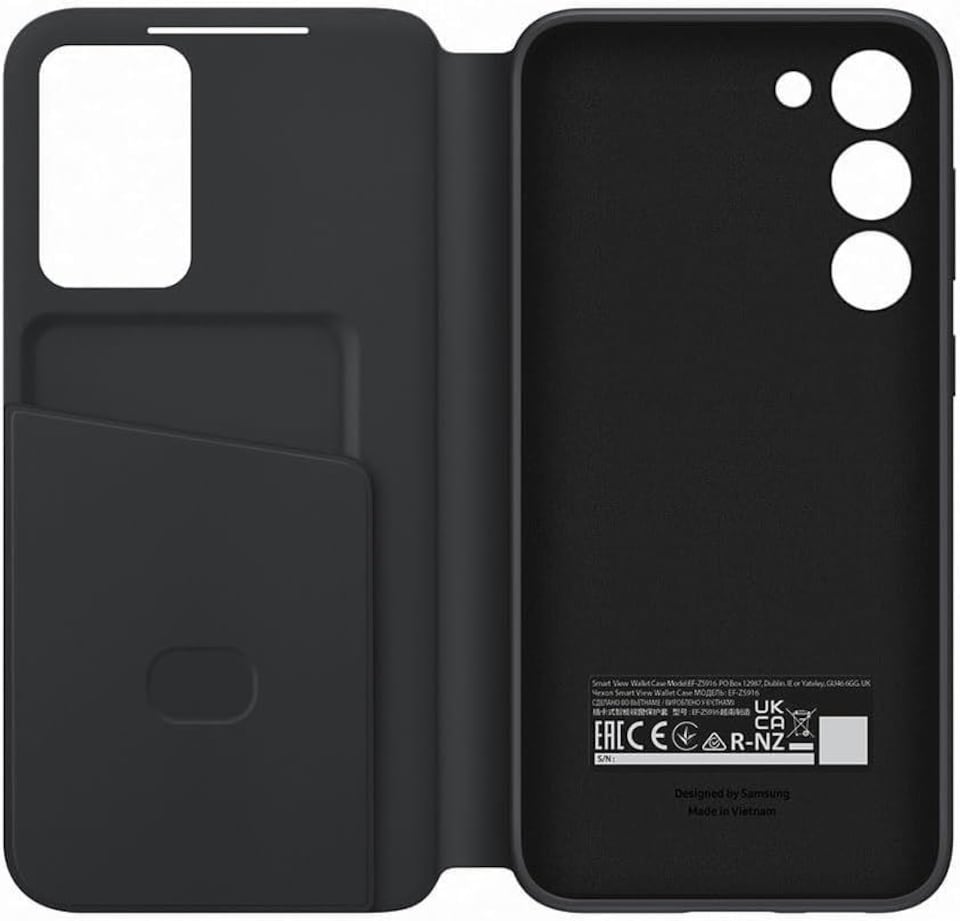image 1 of Samsung Galaxy S23 Plus Smart View Wallet Case Black - EF-ZS916CBEGWW