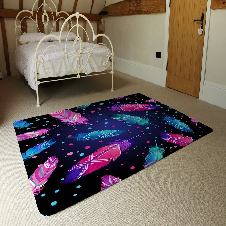 image 1 of Painted bird feathers (Rug) Multi | XL: 160x230cm