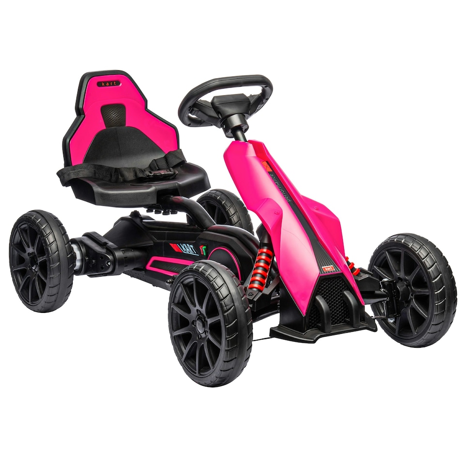 image 1 of HOMCOM 12V Electric Go Kart w/ Forward Reversing 2 Speeds for 3-8 Yrs - Pink