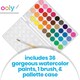 image 4 of Ooly Lil' Watercolour Paint Pods - Set of 36 Colours