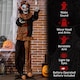 image 7 of Outsunny 67 Inch Life Size Outdoor Halloween Decorations Talking Circus Clown, Animated Prop Animatronic Decor with Light Up Eyes, Laughter