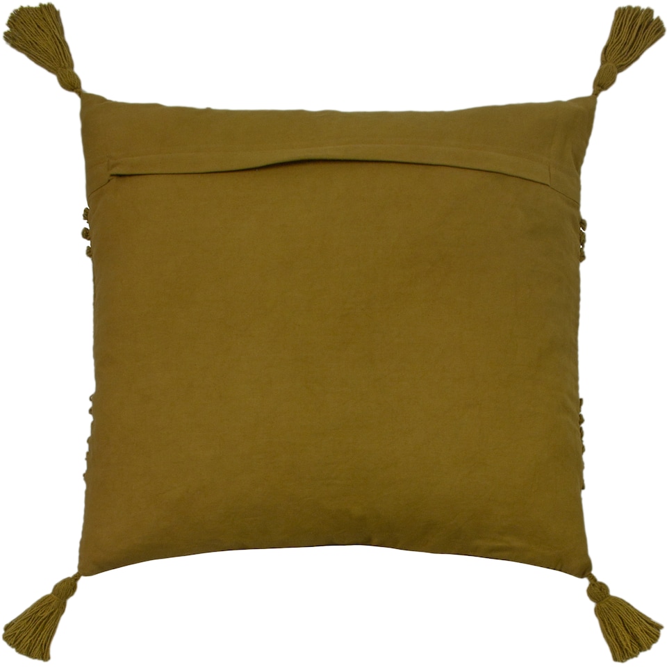 image 1 of Furn Halmo Woven Tasselled Cushion, Moss, 45 x 45cm