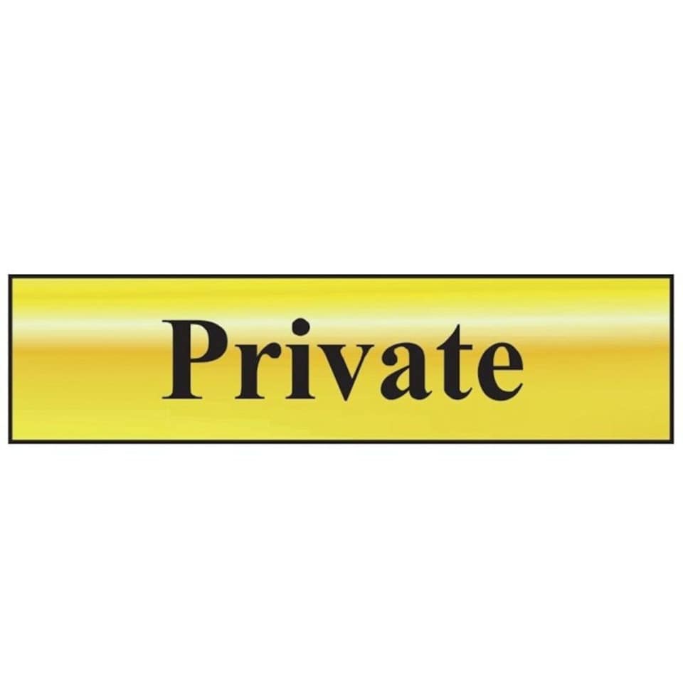 Scan Private - Polished Brass Effect 200 X 50mm - Polished Brass - 200 x 50mm
