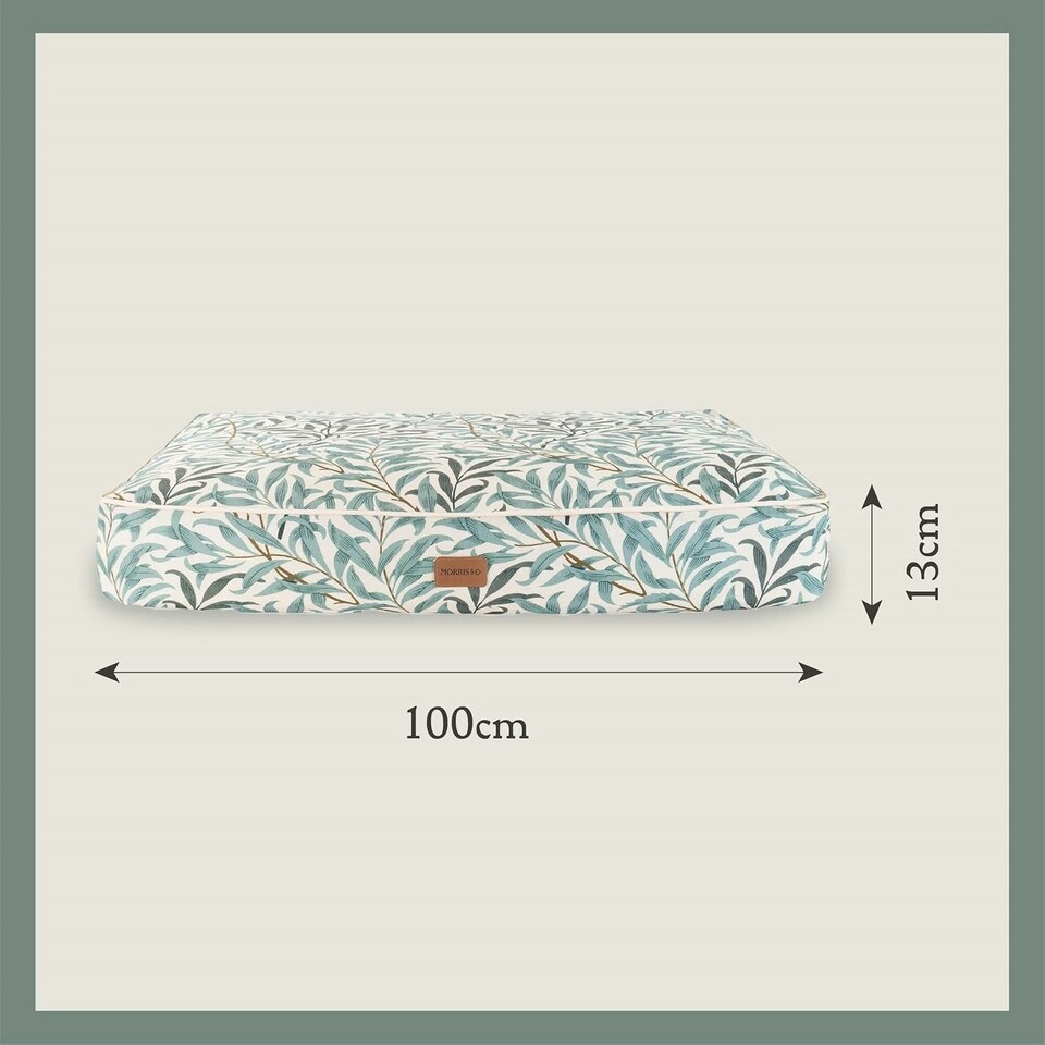 image 1 of William Morris Willow Bough Luxury Dog Bed Mattress - Large Green | L