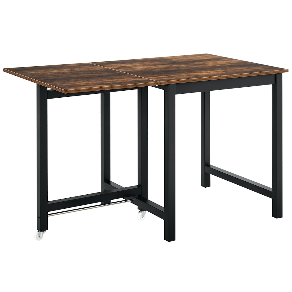image 1 of HOMCOM Drop Leaf Kitchen Foldable Table Folding Table Foldable for Dining Room