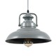 image 4 of ValueLights Duomo Painted Grey Pendant Light and E27 Pear LED 4W Warm White 2700K Bulb