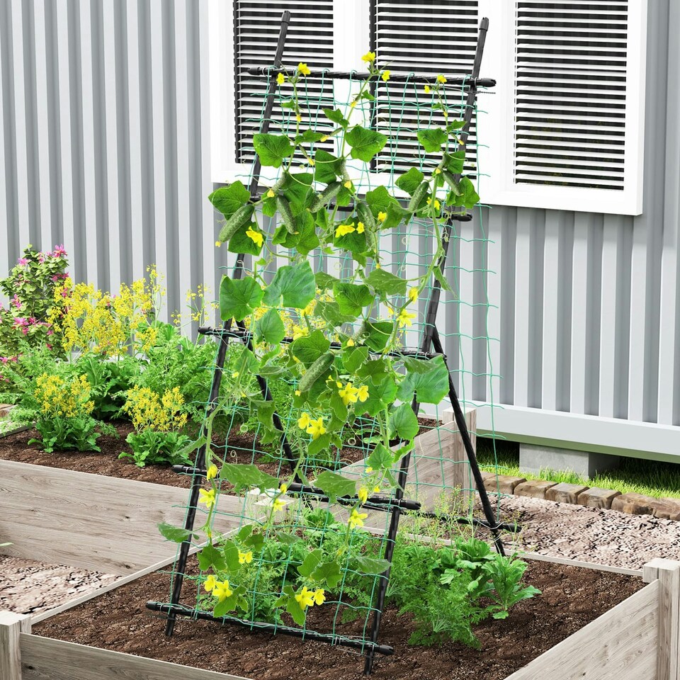 image 1 of COSTWAY 190 cm Tall Garden Trellis Vertical Plant Support