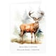 image 1 of Personalised Watercolour Stag Greetings Card