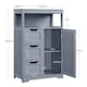 image 3 of Yaheetech Bathroom Floor Cabinet with Three Drawers