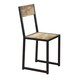 image 2 of Cosmo Industrial Dining Chair (Set of 2) - Solid Mango Wood/Metal - L40 x W40 x H90 cm | Brown