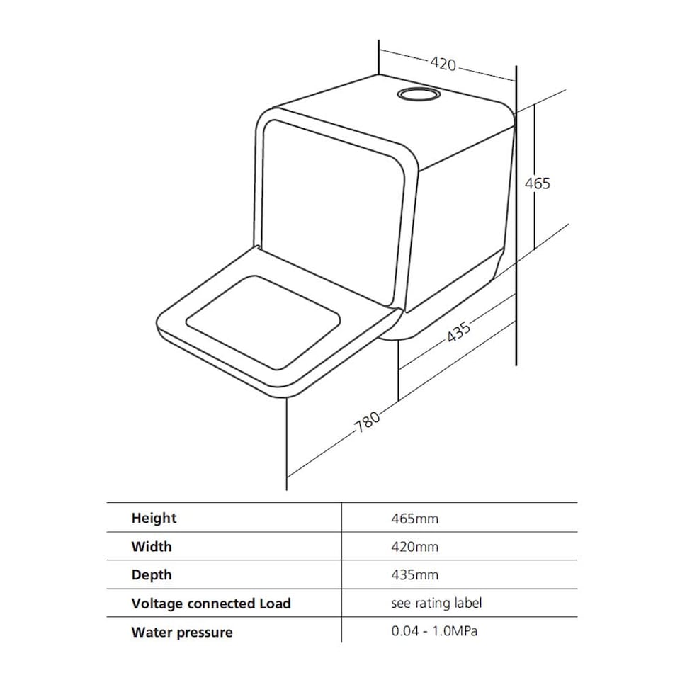 image 1 of Cookology 3 Place Setting Table Top Dishwasher in Compact Mini Size - MCDW3BK White