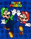 image 3 of Super Mario Kids Towel Poncho | Blue Mario Brothers Game Hooded Bath Towel For Boys | Luigi & Mario With Graphic All Over Print Beach Robe | Cosy Bathing Merchandise Gift for Children & Teens