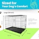 image 2 of Straame 36" Folding Metal Dog Crate Black