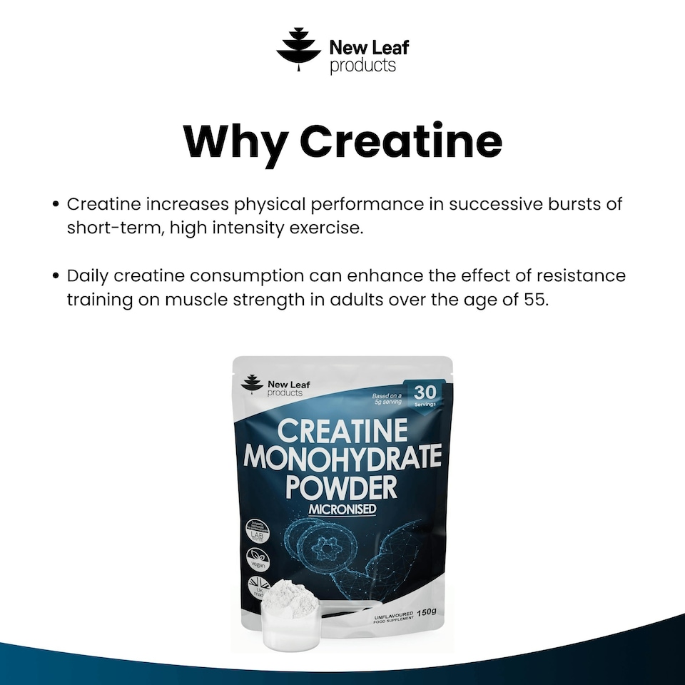 image 1 of Creatine Monohydrate Powder - Exercise Supplements - Vegan 150g Powder