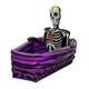 image 1 of Day of the Dead Inflatable Skeleton Coffin Drinks Cooler – 43"x31" Purple Party Decor