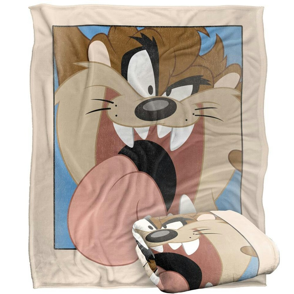 image 1 of Looney Tunes Framed Taz Blanket - Multicoloured - One Size