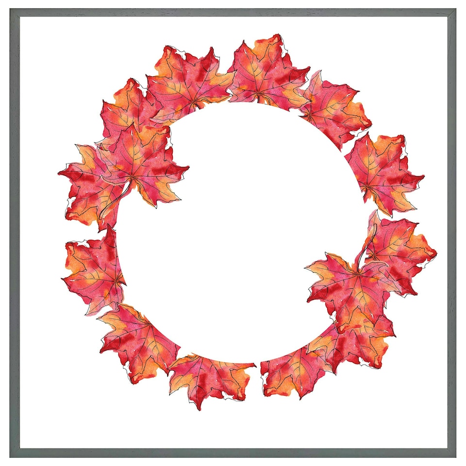 image 1 of Autumn reath (Picture Frame) Black | XS