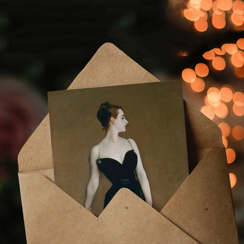 image 1 of John Singer Sargent Art Card Madame X Portrait Painting