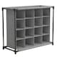 image 1 of Living and Home 4 Tiers 16-Pair Non-woven Grid Shoes Rack - Grey