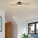 image 2 of COSYLYTE Kenworth 2 Light Integrated LED Modern Wavy Ceiling Light - Matt Black | Black | 1