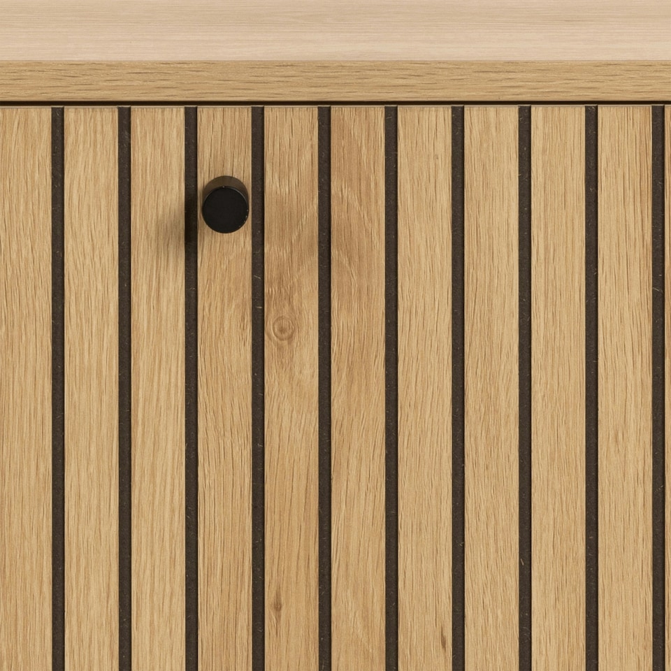 image 1 of Albany Shoe Cabinet 1 Flip Down Door In Oak