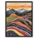 image 1 of Cairngorms Mountains Scottish Sunset Folk Art Black Framed Wall Art Print A4