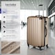 image 2 of Suitcase Set - 3 hard-shell suitcases with telescopic handle, swivel wheels | Cream | champagne | 1