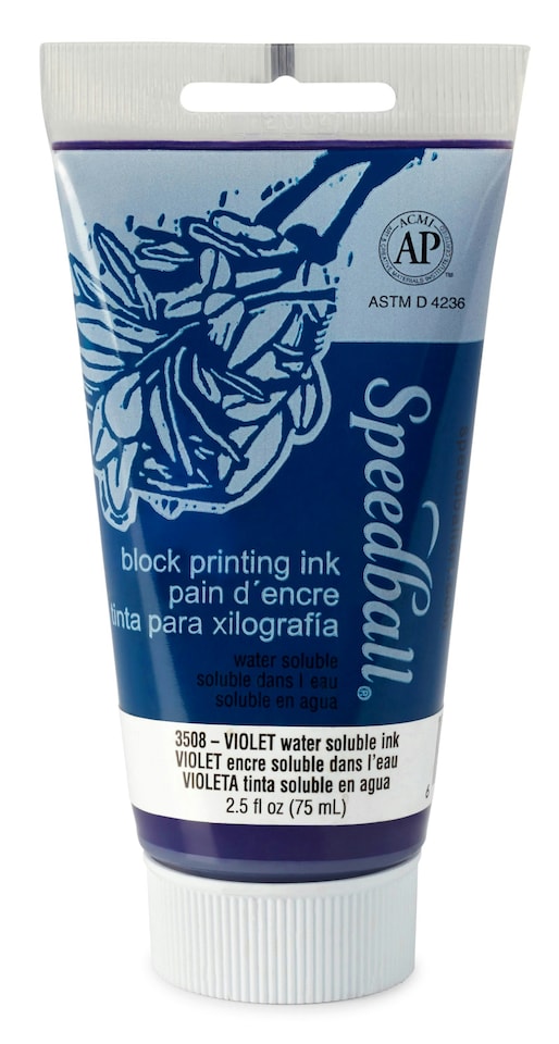 Speedball Water-Soluble Block Ink, Violet, 2.5oz
