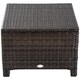 image 8 of Outsunny Rattan Footstool Wicker Ottoman w/ Padded Seat for Backyard Garden