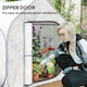 image 5 of Outsunny Mini Pop Up Greenhouse w/ Reinforced PE Cover, Zipper Door, Green