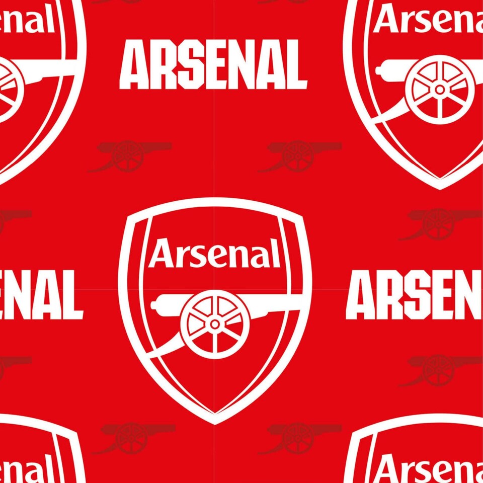 image 1 of Arsenal FC 2 Sheets & 2 Tags Gift Wrap