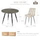 image 5 of SONARA Grey Marble Round Dining Table and Velvet Chairs Set, Modern 4 Seater for Dining Room