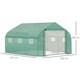 image 3 of Outsunny 3.5 x 3 x 2m Outdoor Tunnel Greenhouse w Roll Up Door 6 Windows Green