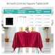 image 2 of Square Damask Table Cloth, Soft Washable Table Cover - 90" x 90"