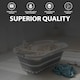 image 7 of Foldable Collapsible Laundry Basket 37L Capacity, Non-Slip Handles, Curved Shape