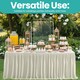 image 7 of Pleated Rectangle Polyester Table Skirt, Decoration Tableware - 14 Feet