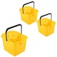 image 3 of 1 x 12 Litre Strong Plastic Yellow Mop Bucket Complete With Pouring Lip Ideal For All Hard Floors